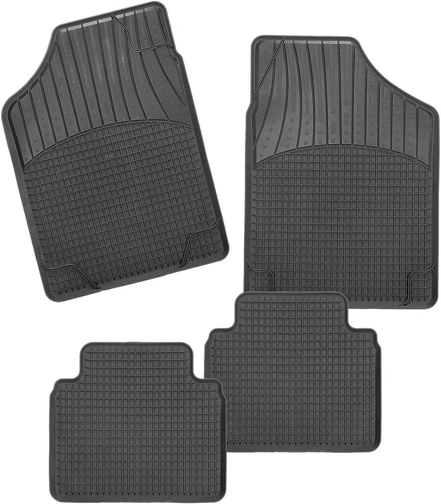 Carfashion universalūs B2 automobilio kilimėlių komplektas juodos spalvos, 4 dalių, be kilimėlio laikiklio, skirtas Peut 106, pagamintas 05/2000 - 06/2005