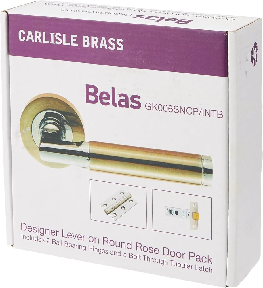 Carlisle Brass Gk006sncp/intb Belas skląsčių komplektas, satino nikelis/poliruotas chromas