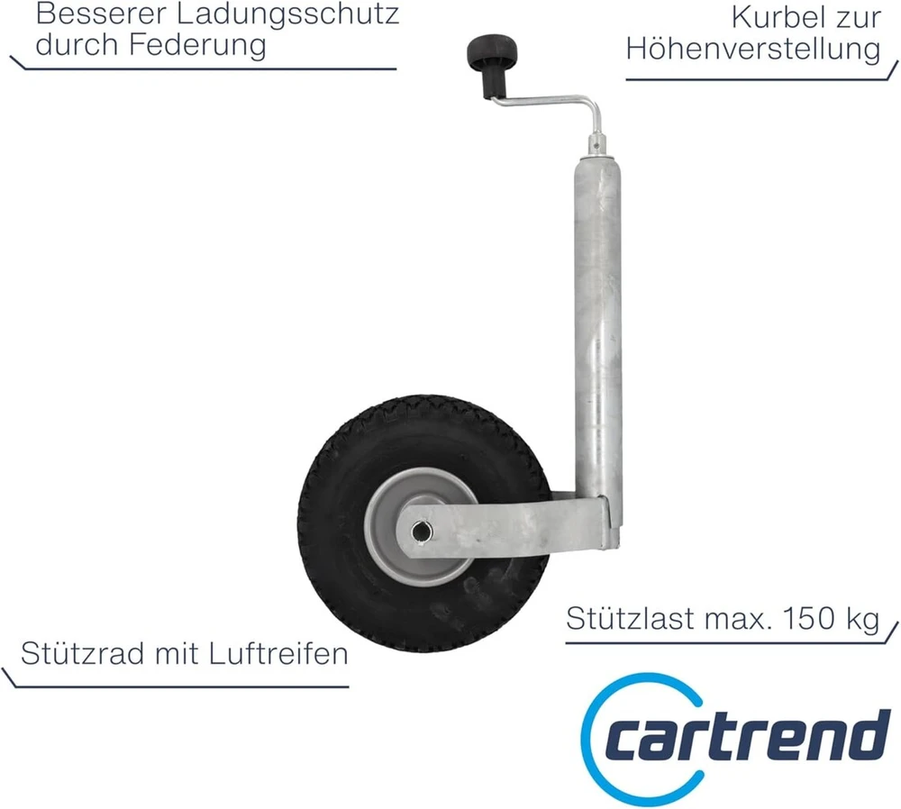 Cartrend 80144 Atraminis ratas priekaboms, cinkuotas, 48 mm