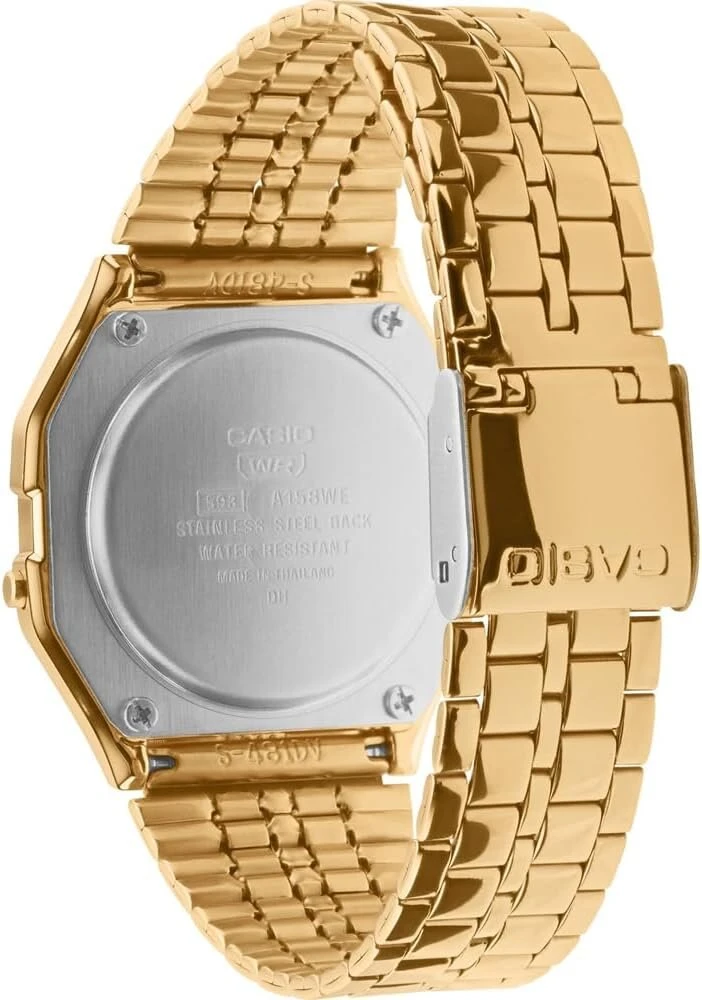 Casio A158wegv-9aef Laikrodis su auksine apyranke