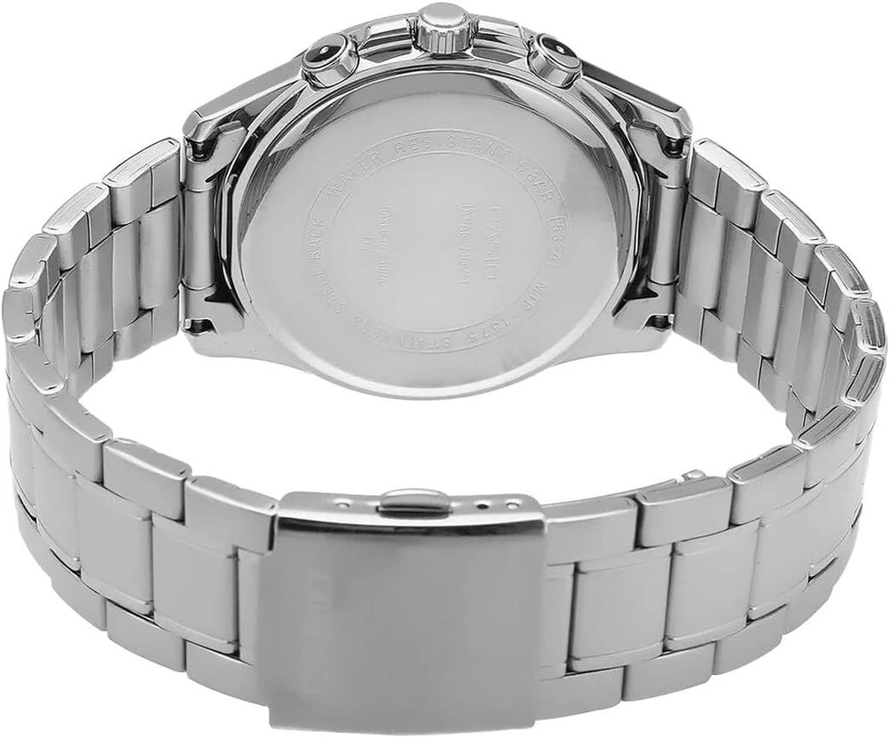 Casio Mtp-1375pd-2a1vef sidabro apyrankė, mėlynas ciferblatas