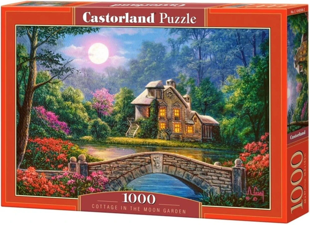 Castorland C-104208-2 panoraminė dėlionė „namelis mėnulio sode“, 1000 detalių, įvairiaspalvė