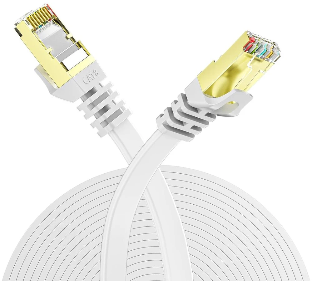 Cat 8 Lan kabelis 10 m, 40 Gbps, S/ftp, Rj45, didelės spartos tinklo kabelis