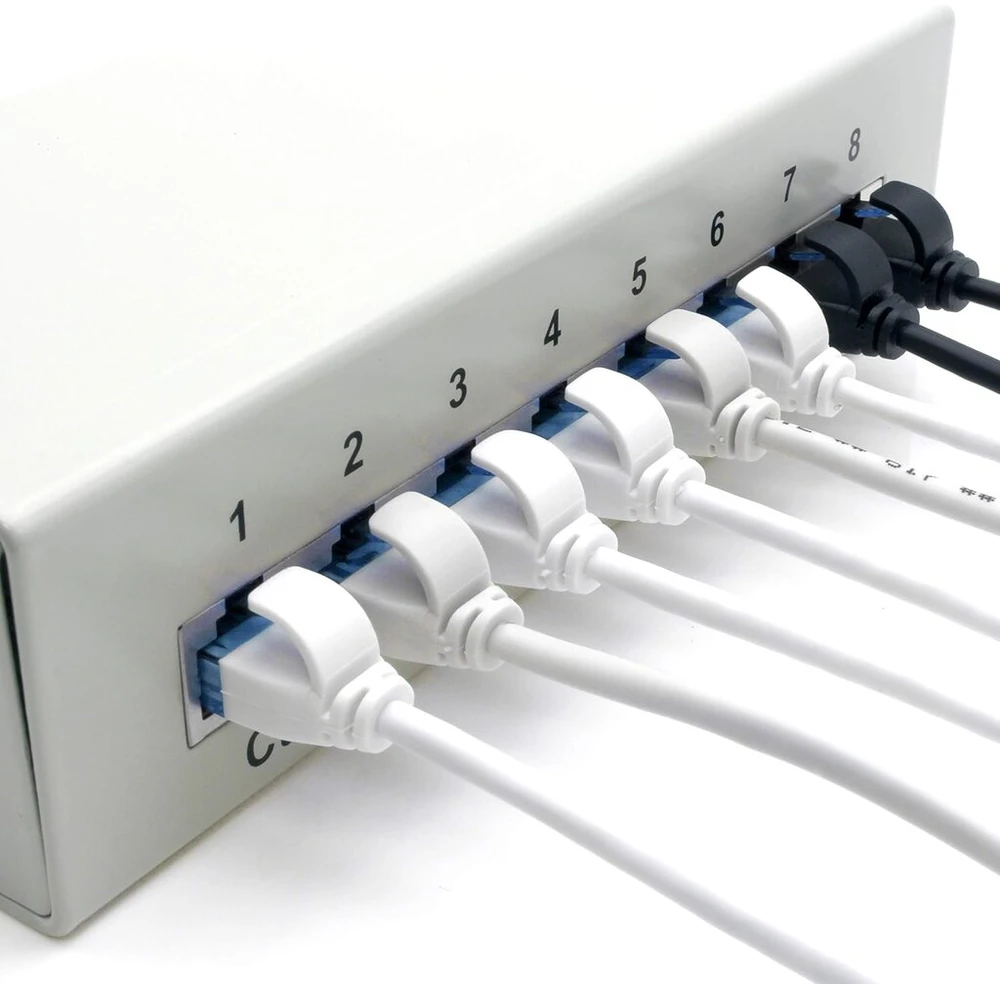 Cat6 tinklo kabelis 1m, juodas, plonas, lankstus, 1000 Mbit/s