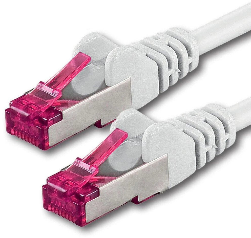 Šakotuvas Cat6a tinklo kabelis 5m baltas S-ftp 10gb/s