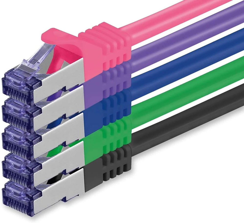 Cat.7 Ethernet kabelis 10 Gb/s Sftp Pimf su Rj45 jungtimis