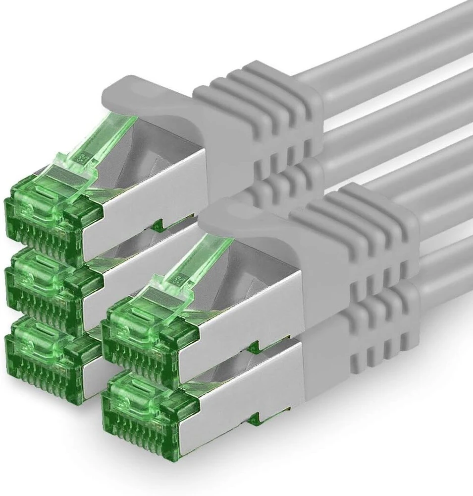 Cat7 tinklo kabelis - cat 7 ethernet kabelis, tinklo / interneto / dsl / modemo / maršrutizatoriaus / hub patch kabelis, lan kabelis, raw kabelis, 10 gb/s (s-ftp pimf), patch kabelių rinkinys su rj 45 jungtimi, cat.6a