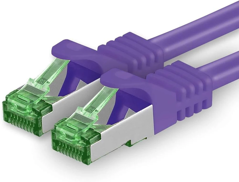 Cat7 tinklo kabelis - cat 7 ethernet kabelis, tinklo / interneto / dsl / modem / router / hub patch kabelis, lan kabelis, raw kabelis, 10 gb/s (s-ftp pimf), patch kabelių rinkinys su rj 45 jungtimi, cat.6a