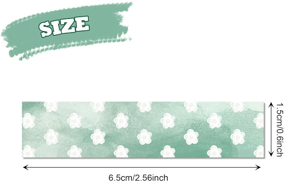 Cc home 12 rulonų washi juostos eucalyptus globulus rašto dekoratyvinė, 15 mm maskavimo juosta akvarelės estetikos dekoratyviniai lipdukai scrapbooking juosta amatų reikmenys "pasidaryk pats", amatams, dienoraščiui, albumams
