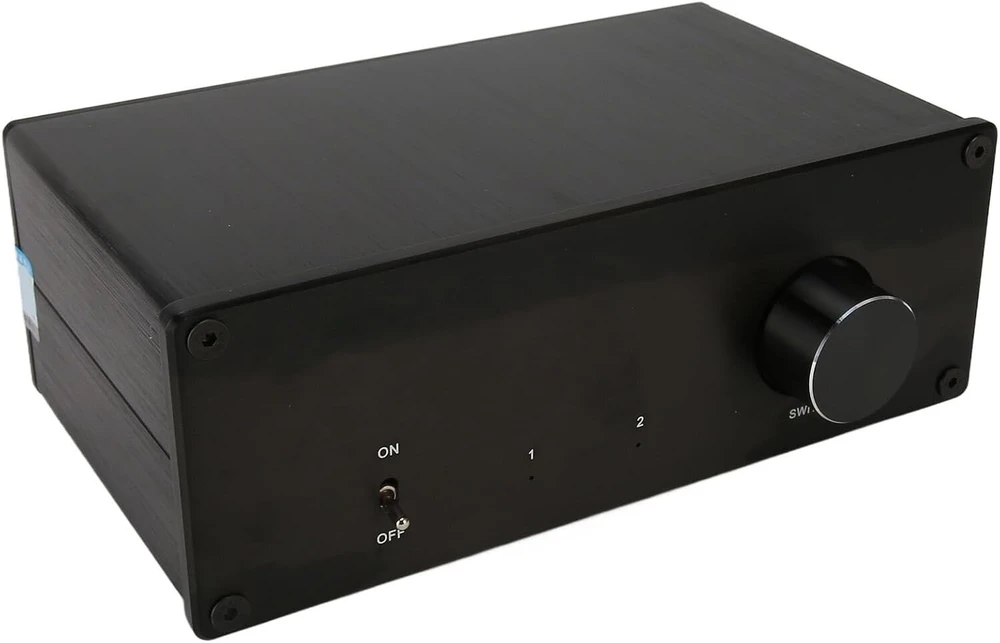 Automagnetola Ccylez pasyvus garsiakalbių jungiklis 1 į 2 išėjimus, neprarandantis hifi stereo garsas, juodas, skirtas stiprintuvui ir garsiakalbio audio kabeliui (eu kištukas)