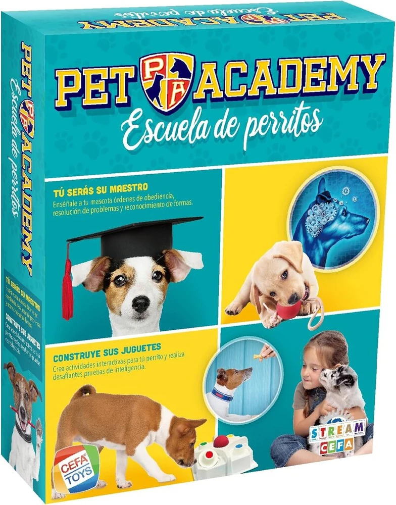 Cefa Toys 21897 Pet Academy žaidimas - šunų mokykla - išmokykite savo augintinį pagrindinių paklusnumo taisyklių - spalvingas