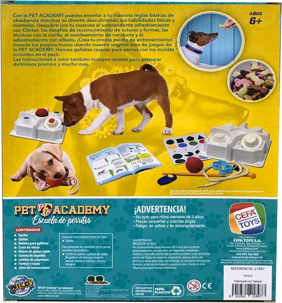 Cefa Toys 21897 Pet Academy žaidimas - šunų mokykla - išmokykite savo augintinį pagrindinių paklusnumo taisyklių - spalvingas