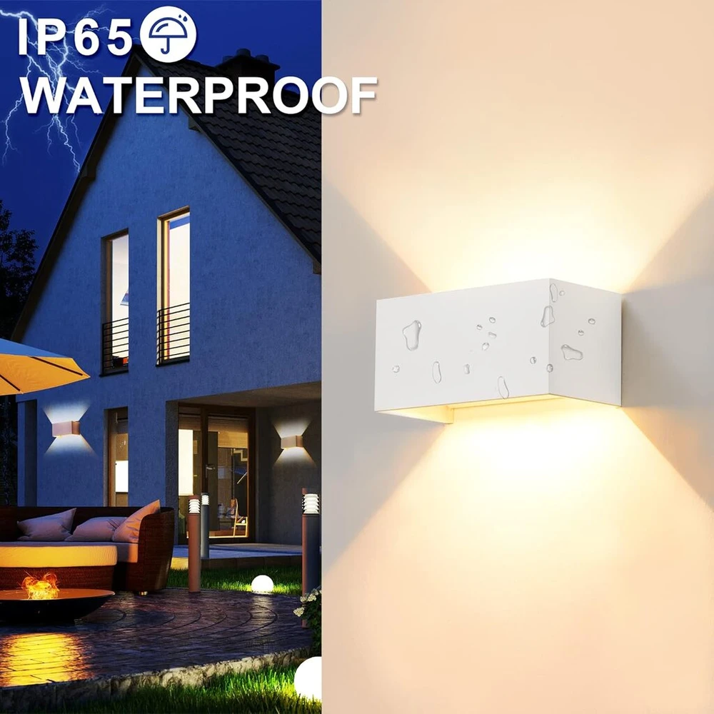 Celavy led sieninis šviestuvas vidaus lauko lempa lauko šviestuvas ip65 modernus lauko šviestuvas aukštyn žemyn lauko sieninis šviestuvas lauko apšvietimas reguliuojamas šviesos srautas miegamojo laiptinė balta