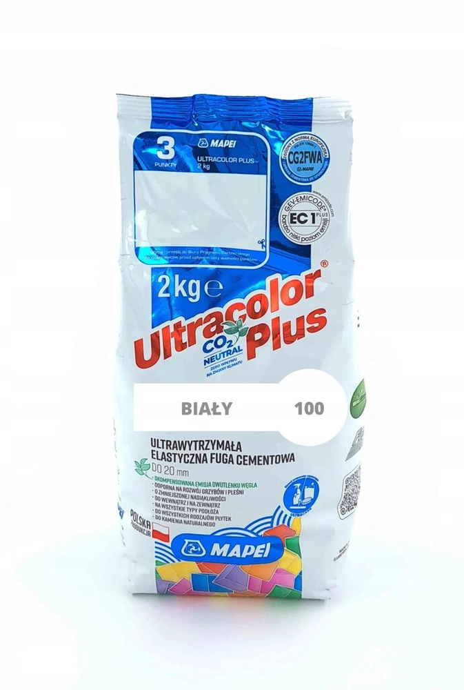 Cementinis glaistas Mapei Ultracolor Plus 2kg 100 balta