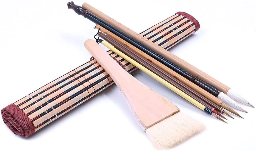 Cenpek 8 dalių rinkinys, puikus kiniškas kaligrafijos teptukas Kanji japoniškam Sumi piešimo teptukui