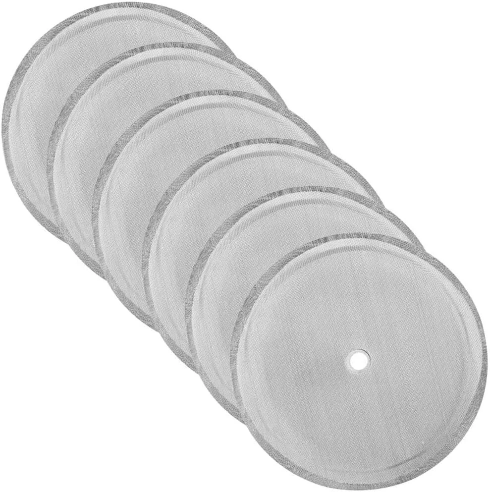 Cenpek prancūziško preso 4" nerūdijančio plieno pakaitinis kavos arbatos virimo aparato filtras daugkartinio naudojimo tinklelio filtras 8 puodeliams/1000 ml (6 vnt.)