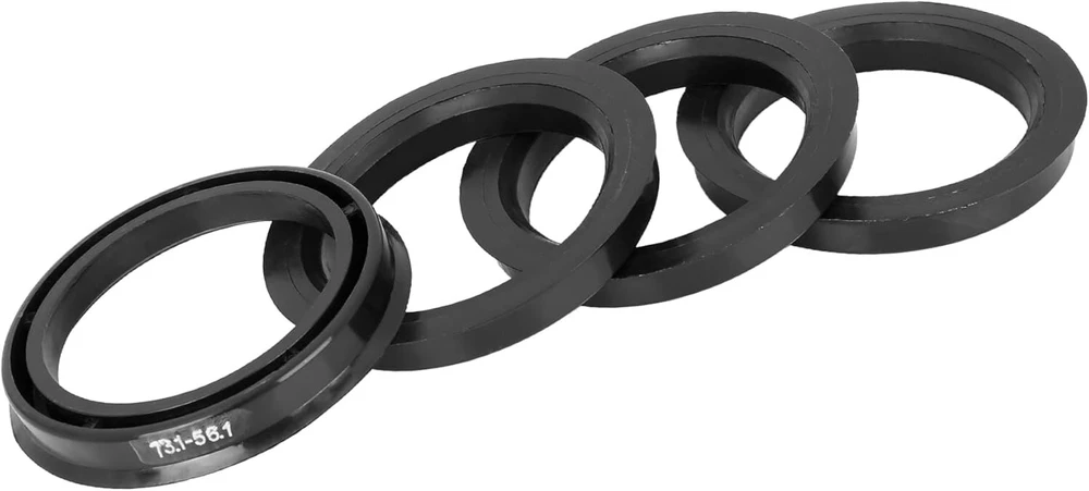 Centravimo žiedai 73.1-56.1 mm plastikiniai juodi 4 vnt.