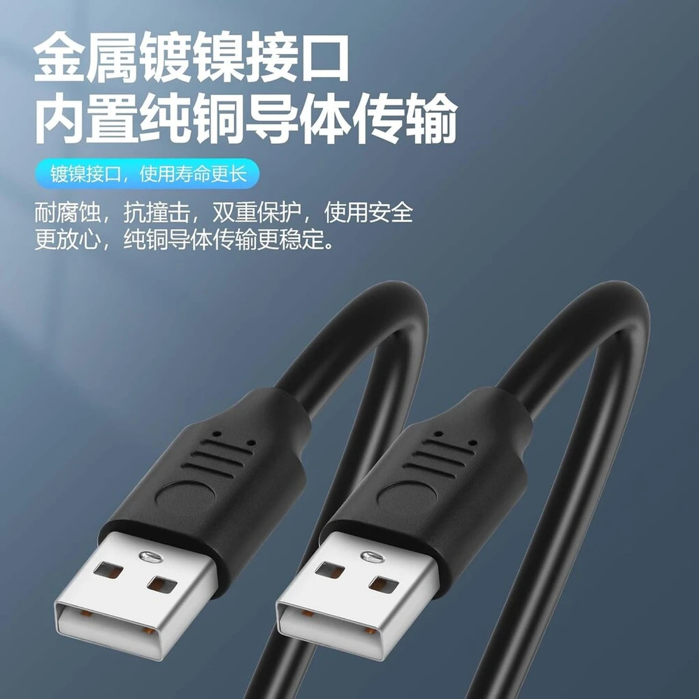 Cerrxian 2 vnt. trumpas 4 kontaktų tuščias Usb A male kabelis, 90 laipsnių 24awg Usb 2.0 male į pliką kabelį, atviro galo maitinimo ir duomenų pakeitimo remonto ilgintuvas, 0,5 m