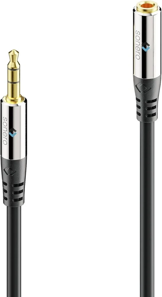 Cerrxian Sonero Premium 3.5mm prailgintuvas, 7.5m, paauksuoti kontaktai, juodas