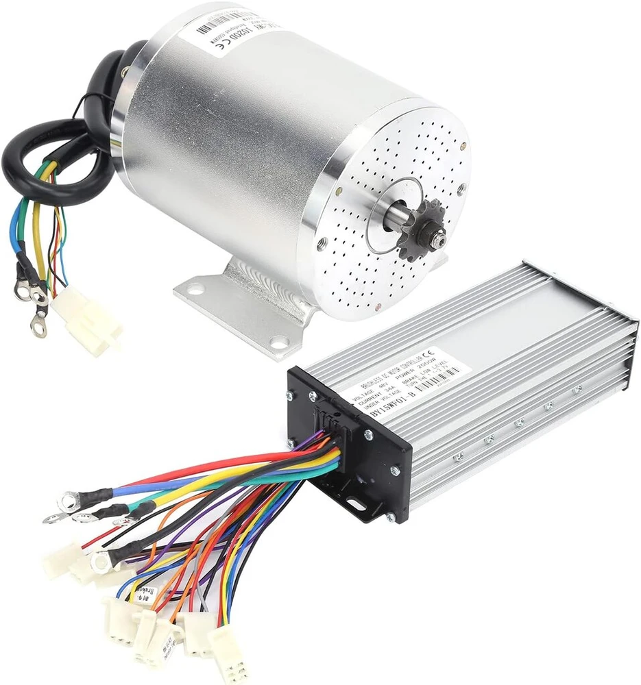 Cersalt 2000w 48v elektrinis dviračio nuolatinės srovės variklis, mažo triukšmo 2000w 48v elektrinio paspirtuko konvertavimo rinkinys, puikiai patvarus paspirtukams, mini dviračiams, elektriniams dviračiams