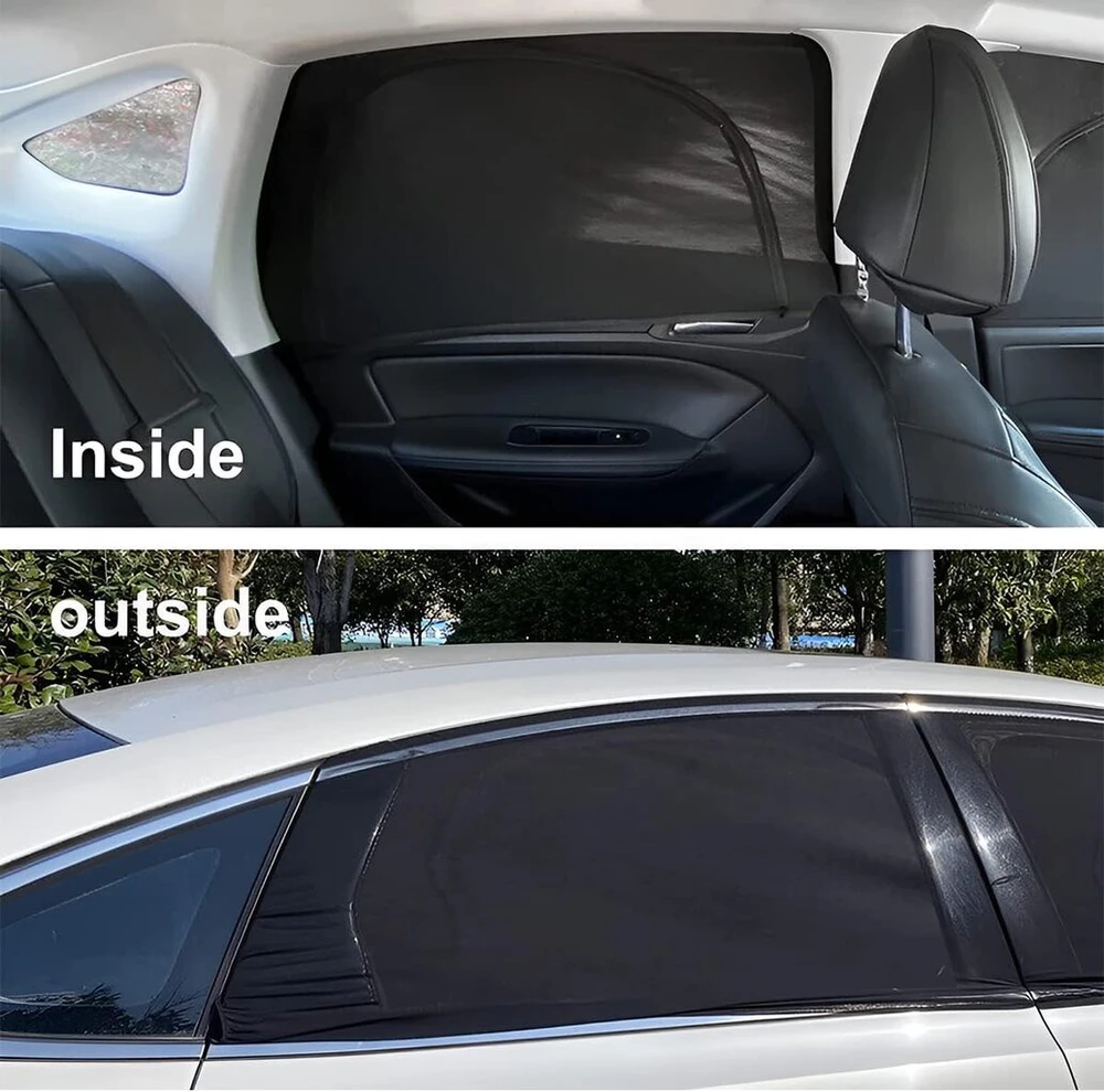 Cgeamdy automobilio langų užuolaidėlės, 2 vnt., universalios, tamprios, su užtrauktuku