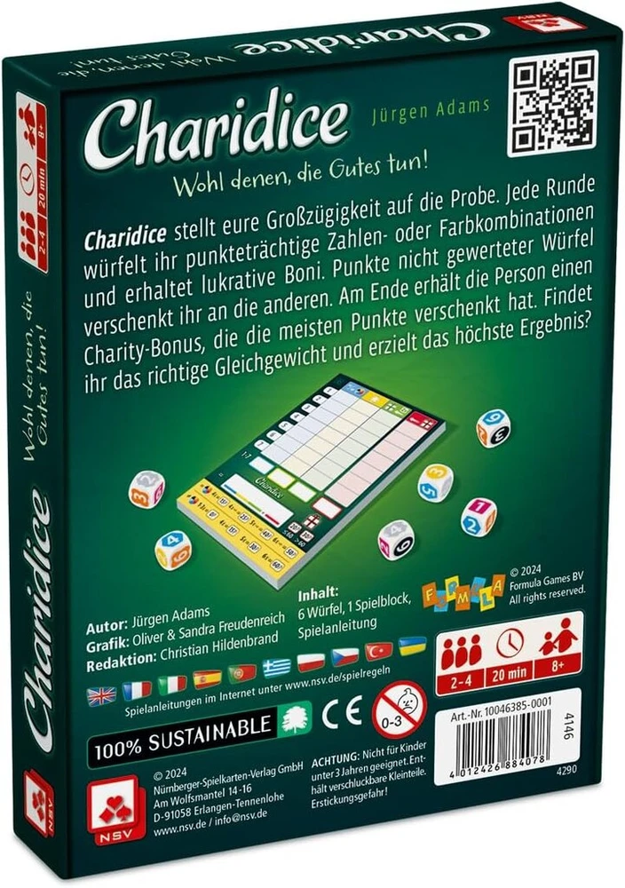 Charidice - stalo žaidimas su kauliukais, sidabro spalvos