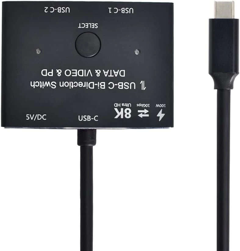 Chenyang Cy Pd 8k@30hz 100w 10gbps Usb-c Type-c dvikryptis jungiklis Mst 1 į 2 šakotuvas palaiko vaizdo duomenis