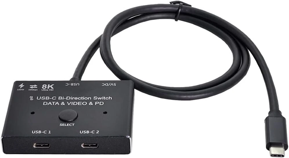 Chenyang Cy Pd 8k@30hz 100w 10gbps Usb-c Type-c dvikryptis jungiklis Mst 1 į 2 šakotuvas palaiko vaizdo duomenis