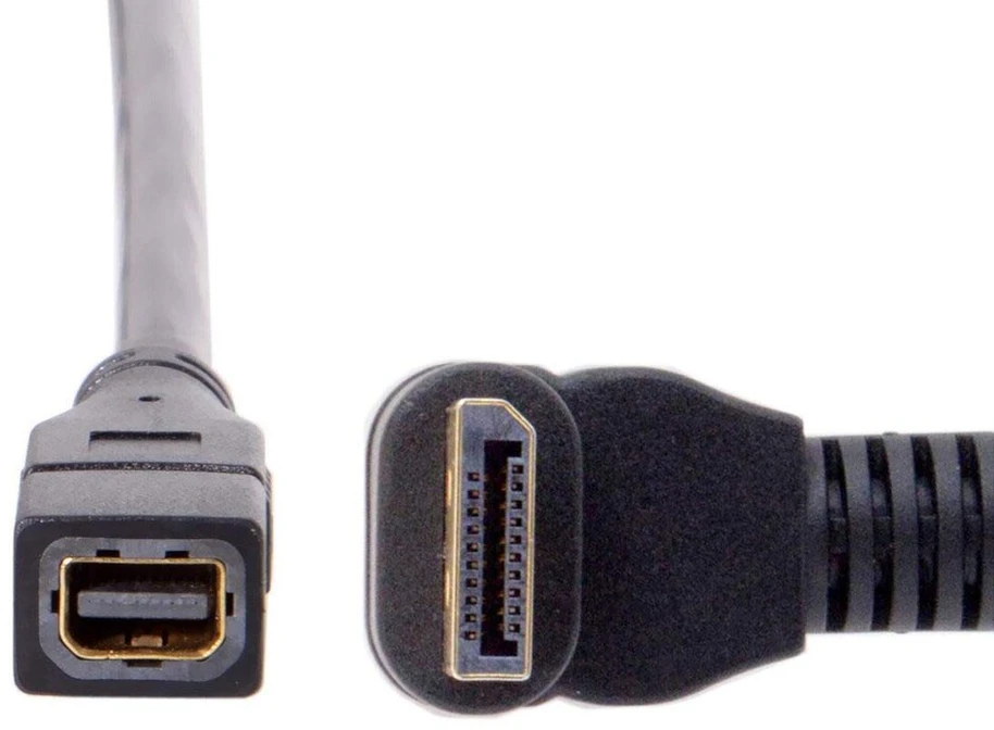 Chenyang Displayport į Mini Displayport kabelis Mini Displayport moteriškas į Displayport vyriškas 90 laipsnių kampu kabelis
