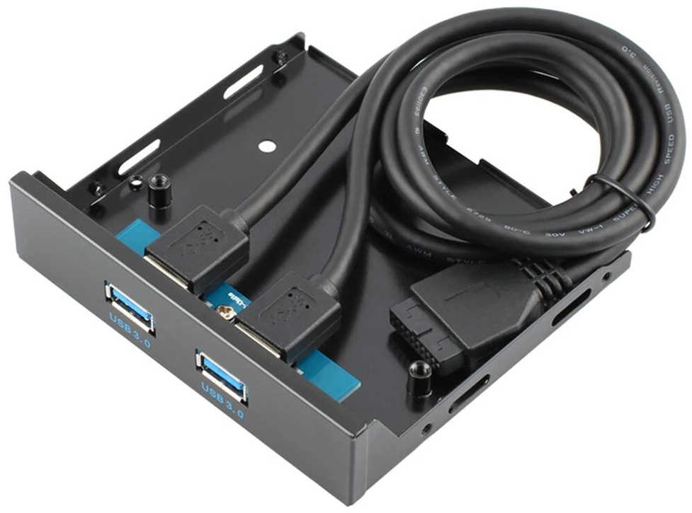 Chenyang dviejų prievadų usb 3.0 priekinis skydelis į pagrindinę plokštę 20 kontaktų jungties kabelis, skirtas pc 3.5" floppy bay pcie x1 cy-u3-045, skirtas windows 10/8/7/vista/xp, mac os x, linux ir chrome os
