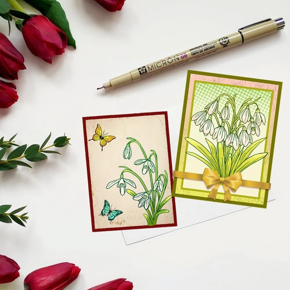 Chgcraft silikoninis antspaudas snowdrop flower skaidrus antspaudas skaidrūs antspaudai antspaudų rinkinys skirtas "pasidaryk pats" scrapbooking žurnalų nuotraukų albumų dekoratyvinėms dovanų etiketėms 10,9 x 16 cm