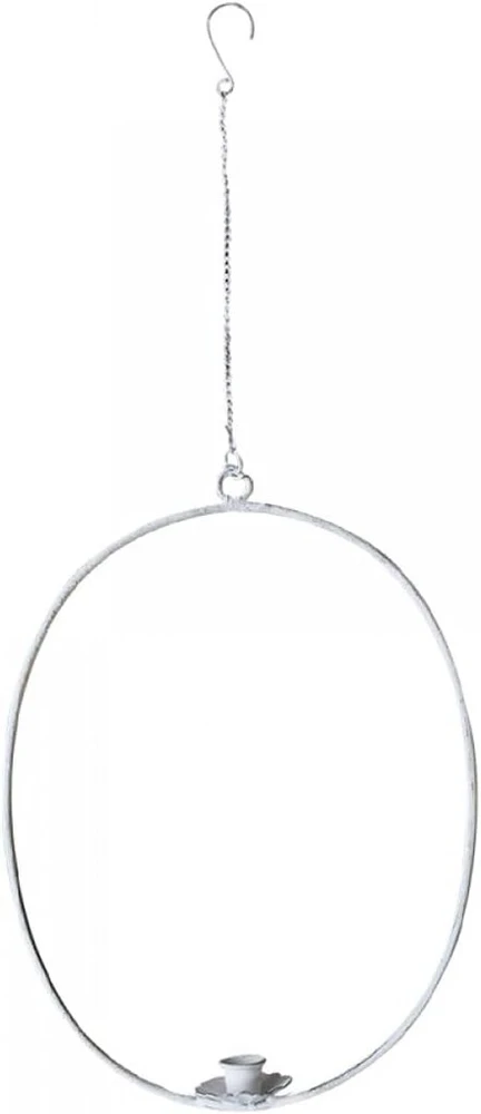 Chic Antique žvakidžių vainikas pakabinimui Shabby Chic stiliaus vainikas smailėjančioms žvakėms Metalas A 30 cm arba 36 cm (a 36 x 32 cm 71512-01)