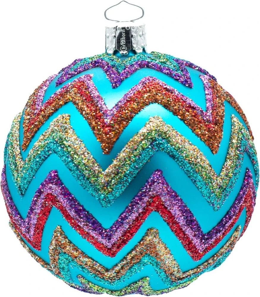 Christborn Zack 1/ktn kalėdų eglutės burbulas 8 cm matinis aqua