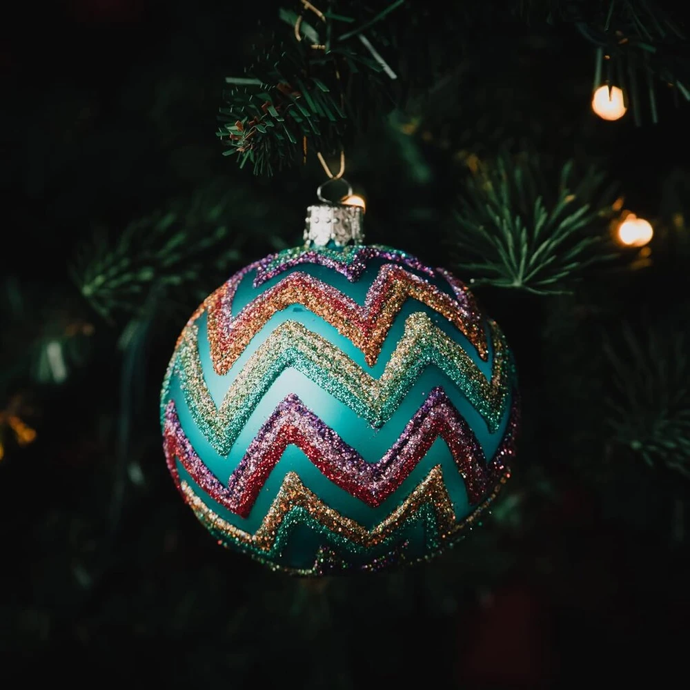 Christborn Zack 1/ktn kalėdų eglutės burbulas 8 cm matinis aqua