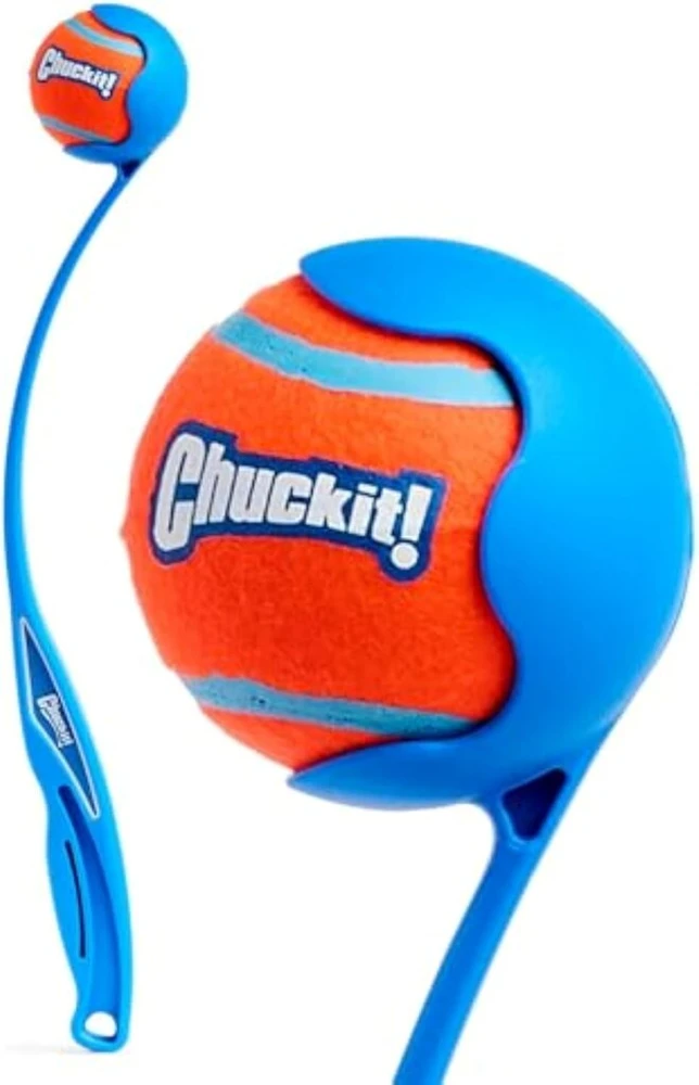 Chuckit! - Junior 18m kamuolių mėtyklė - kamuolių mėtyklė šunims - ergonomiška guminė rankena - minkšta, patvari plastikinė mėtyklė - suderinama su vidutinio dydžio kamuoliu - ilgis 45,5 cm
