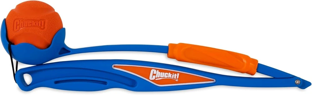 Chuckit! Kamuolių mėtyklė šunims, sulankstoma, su guminiu kamuoliu
