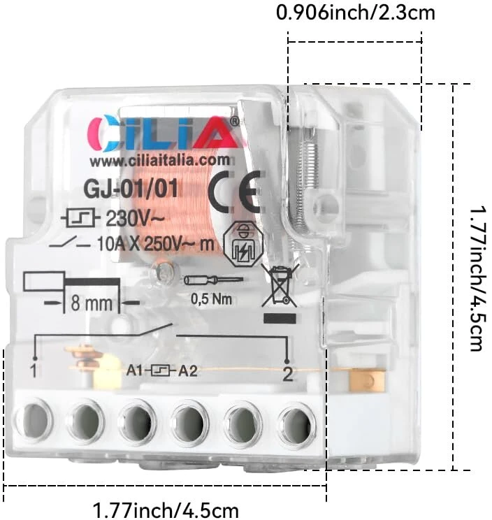 Cilia Impulsinis Relės Jungiklis 230v 10a Elektromechaninis