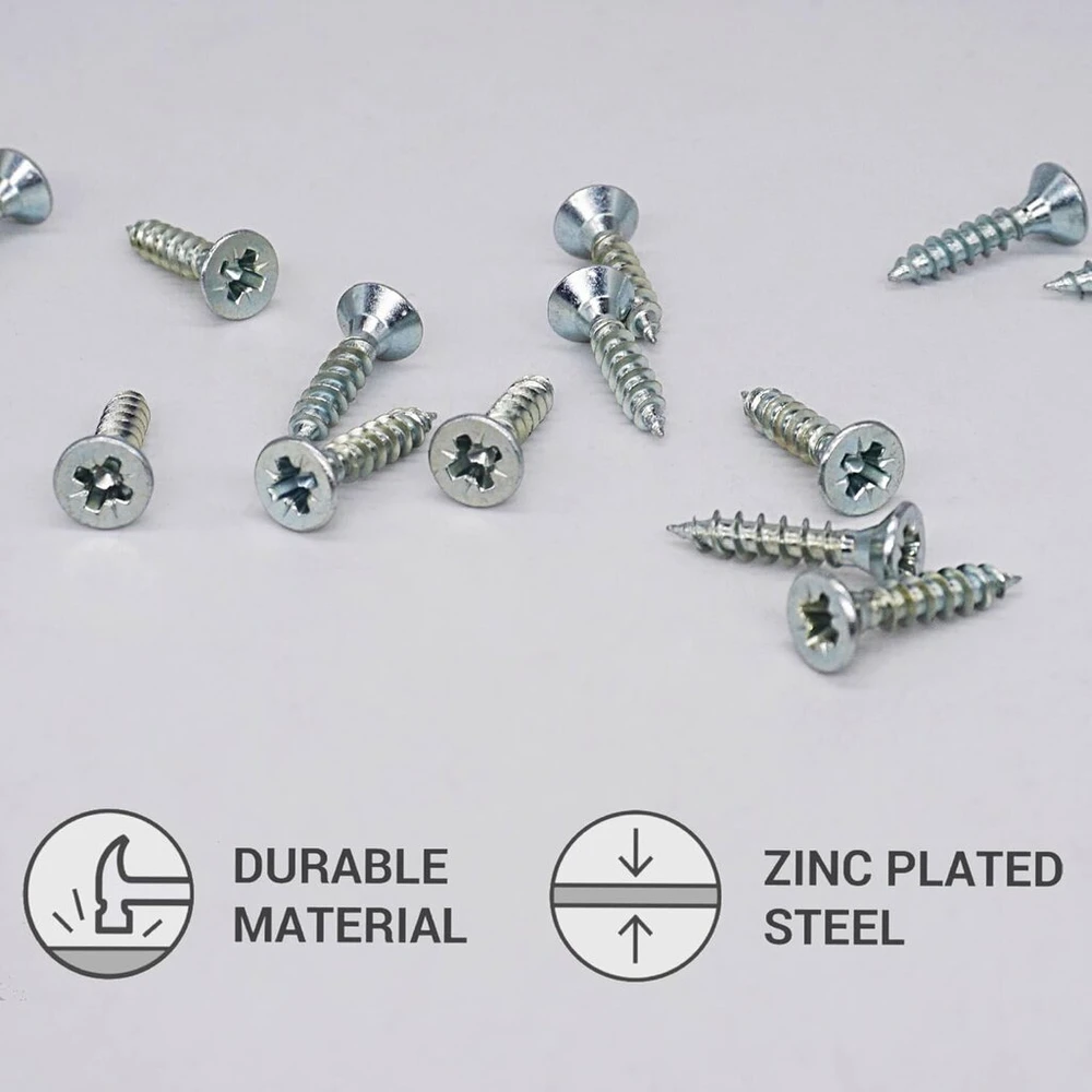 Cinkuoti medienos sraigtai 3.5x20 mm, 20 vnt.