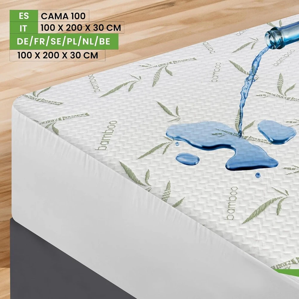 Čiužinys Čiužinio užvalkalas 100x200 cm, neperšlampamas, su gumine juosta