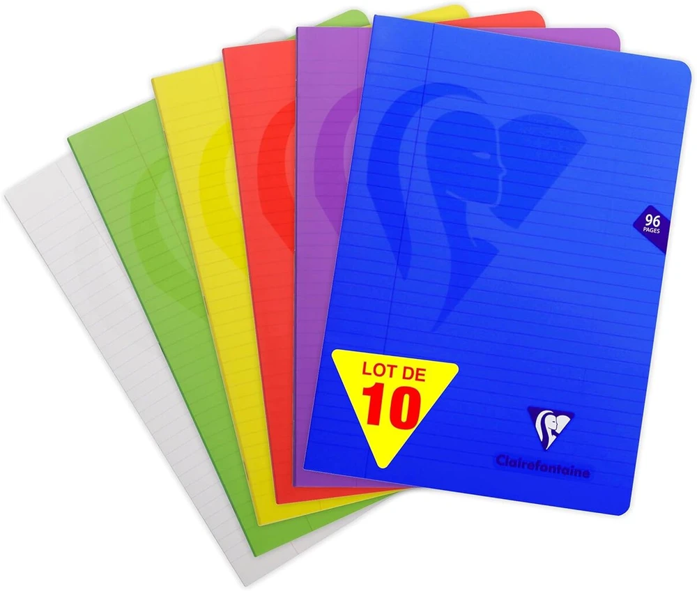 Clairefontaine Mimesys užrašų knygelės, 17x22 cm, 48 lapai, 90g, įvairių spalvų