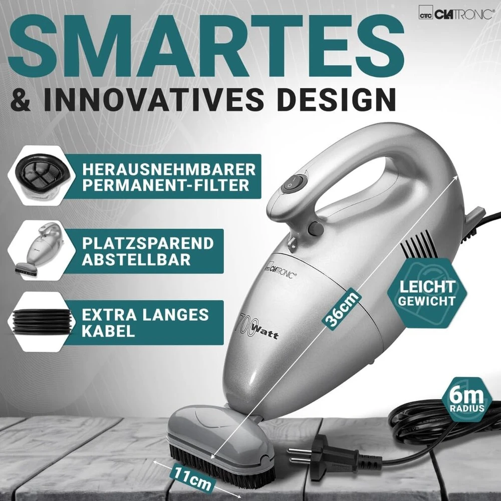Clatronic Hs 2631 rankinis dulkių siurblys