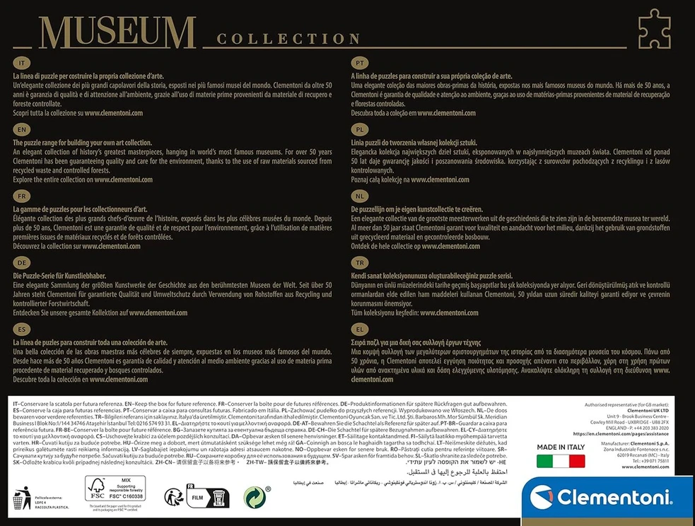 Clementoni - 39762 - Museum Collection - Gauguin, Femmes De Tahiti, dėlionė 1000 detalių suaugusiems ir vaikams nuo 10 metų, įgūdžių žaidimas visai šeimai