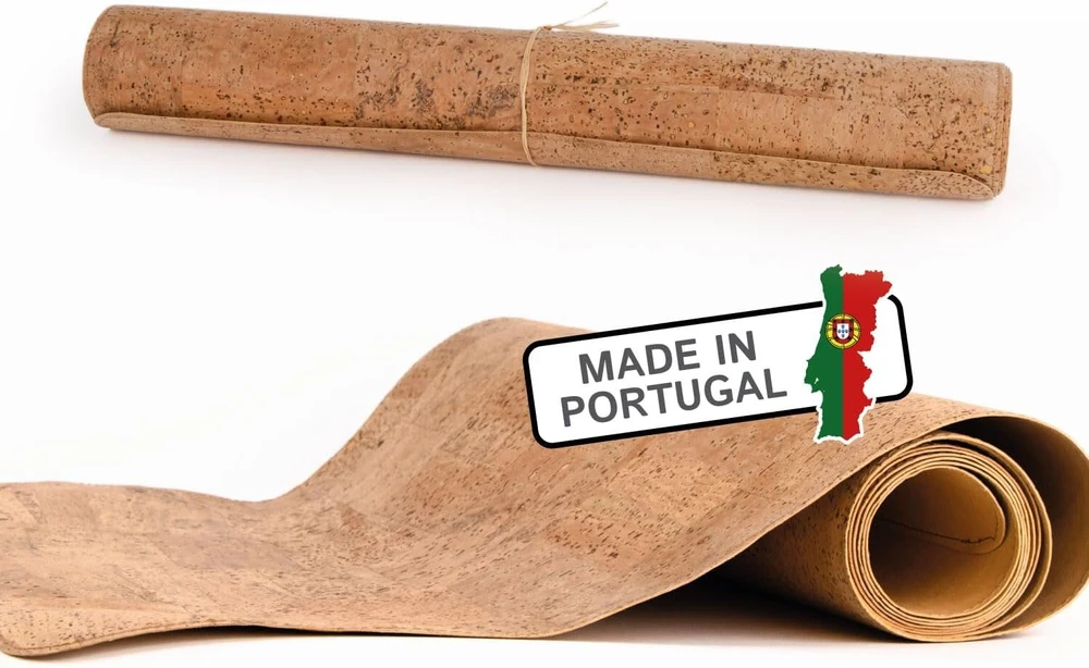 Cleverbrand kamštinis stalo takelis 180 x 45 cm, neslystantis, atsparus vandeniui, plytelių imitacijos ropojimo kilimėlis, netoksiškas, 100% natūralus kamštis, rudas