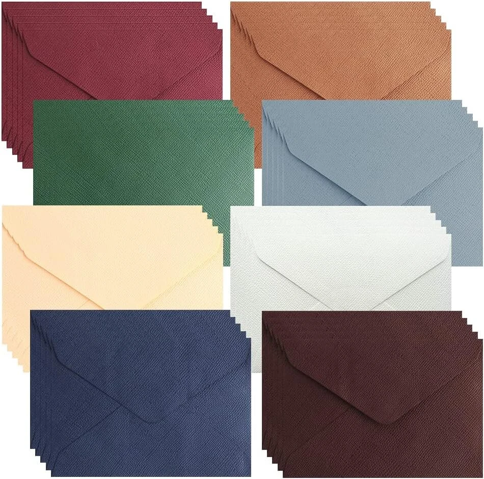 Clvpai gofruoti vokai, vokai be langelio, tekstūruoti vokai, vestuvėms, atvirukams, kvietimams (8 spalvos, 162 x 114 mm)