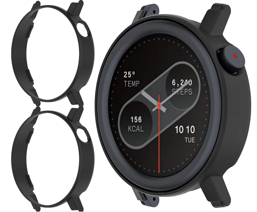 Cmf Watch Pro 2 dėklas, 2 vnt., juodas, kietas plastikas