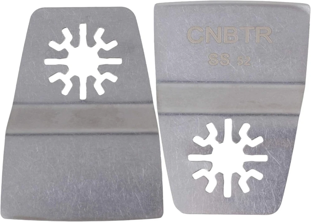 Cnbtr sidabrinis 52 mm pločio nerūdijančio plieno osciliuojančio įrankio universalus lankstus grandiklio peiliukas, 10 vnt. rinkinys