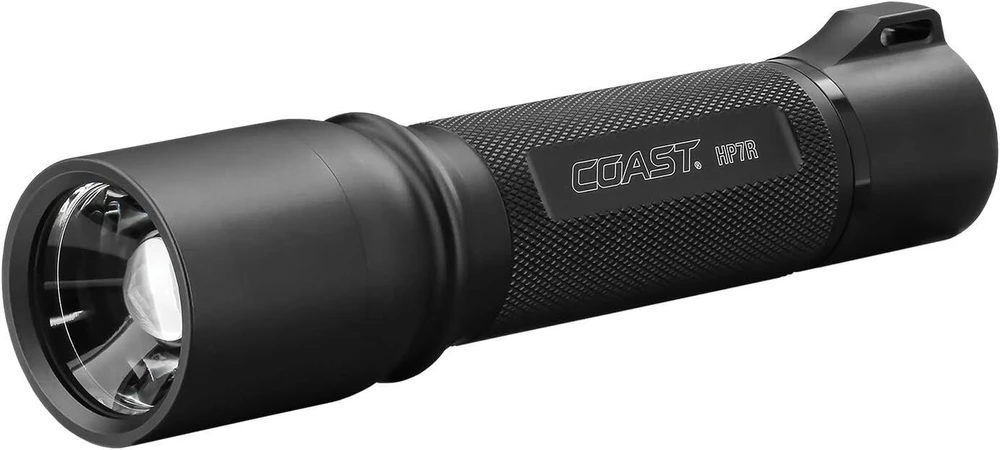 Coast Fingertip 201 liumenų įkraunamas fokusavimo žibintuvėlis su Pure Beam sistema - juodas, 14.17 cm