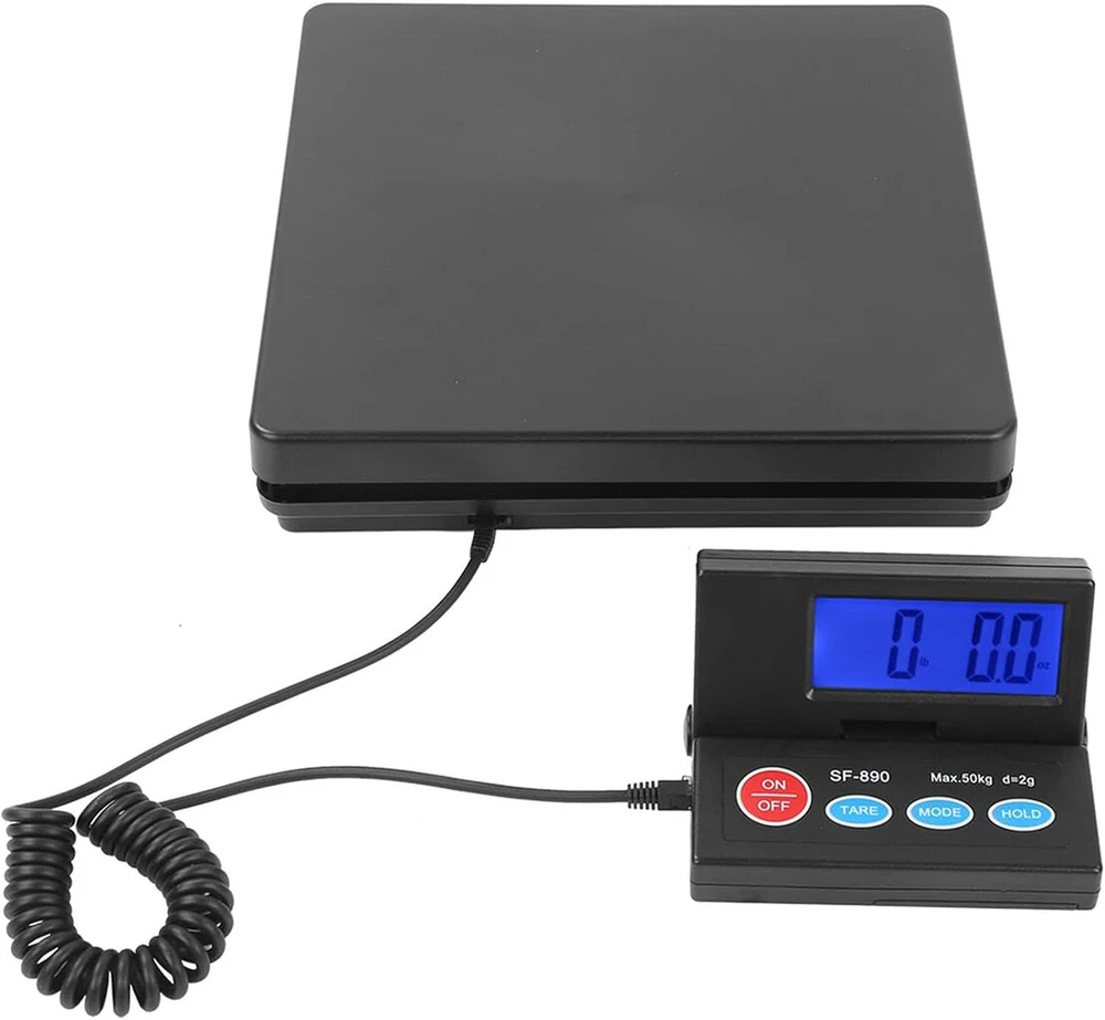 Cocoarm 50 kg/2 g pašto siuntinių svarstyklės, išmanios siuntų svarstyklės, nešiojamas matavimo įrankis su maitinimo šaltiniu (eu kištukas)