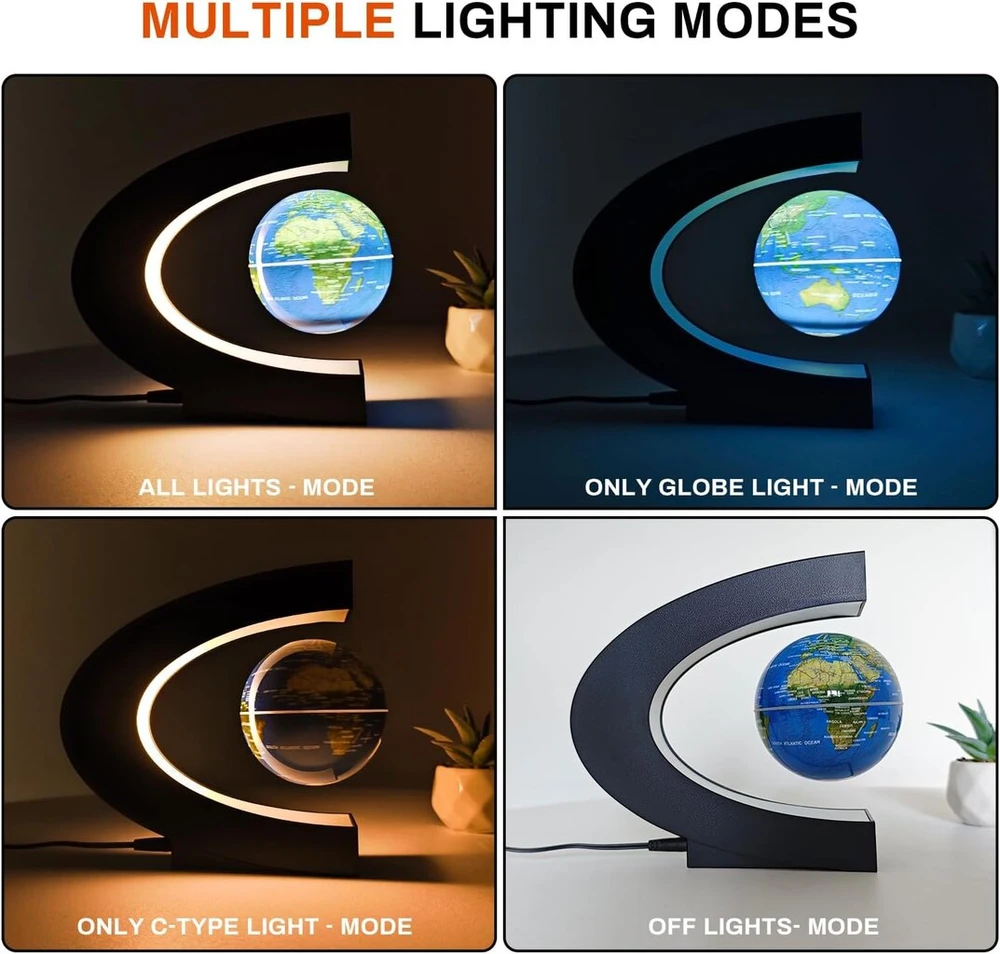 Cocosy Led gaublys C formos plaukiojantis gaublys 8.5cm magnetinis plaukiojantis gaublys namų biurui