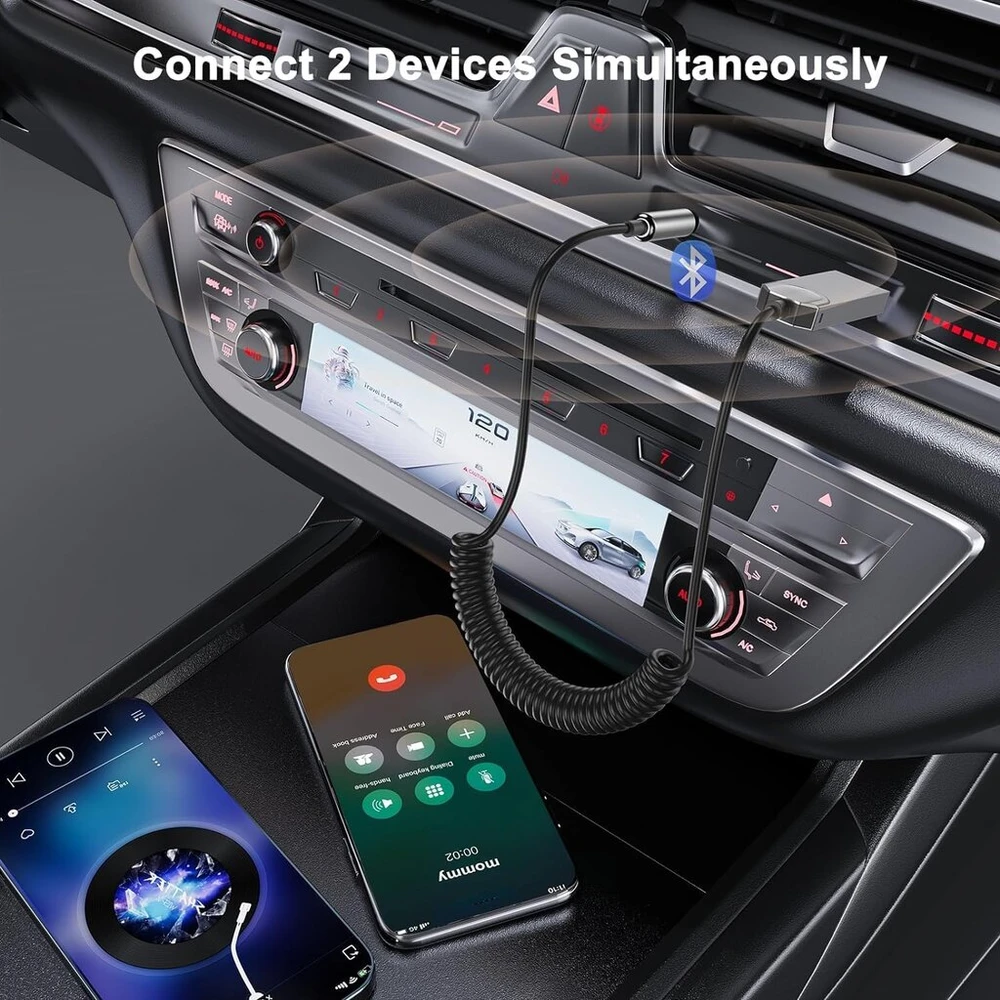 Comblu bluetooth aux adapteris automobiliui, automobilinis aux bluetooth 5.0 belaidis imtuvas pintas usb į 3.5 mm lizdo adapteris su įmontuotu mikrofonu bluetooth automobilių rinkiniai laisvų rankų įrangai
